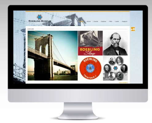 roebling museum Website portfolio featured template