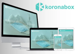 Koronabox responsive web design for health and wellness portfolio