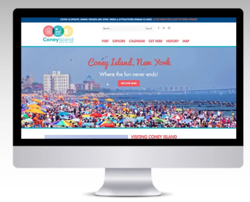 coney island Website portfolio featured template