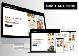 Gratitude Health E commerce Supplements Web Design